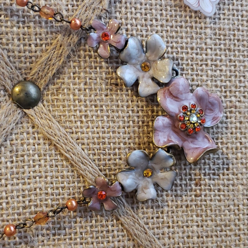 VCLM Vintage Pink Floral Necklace